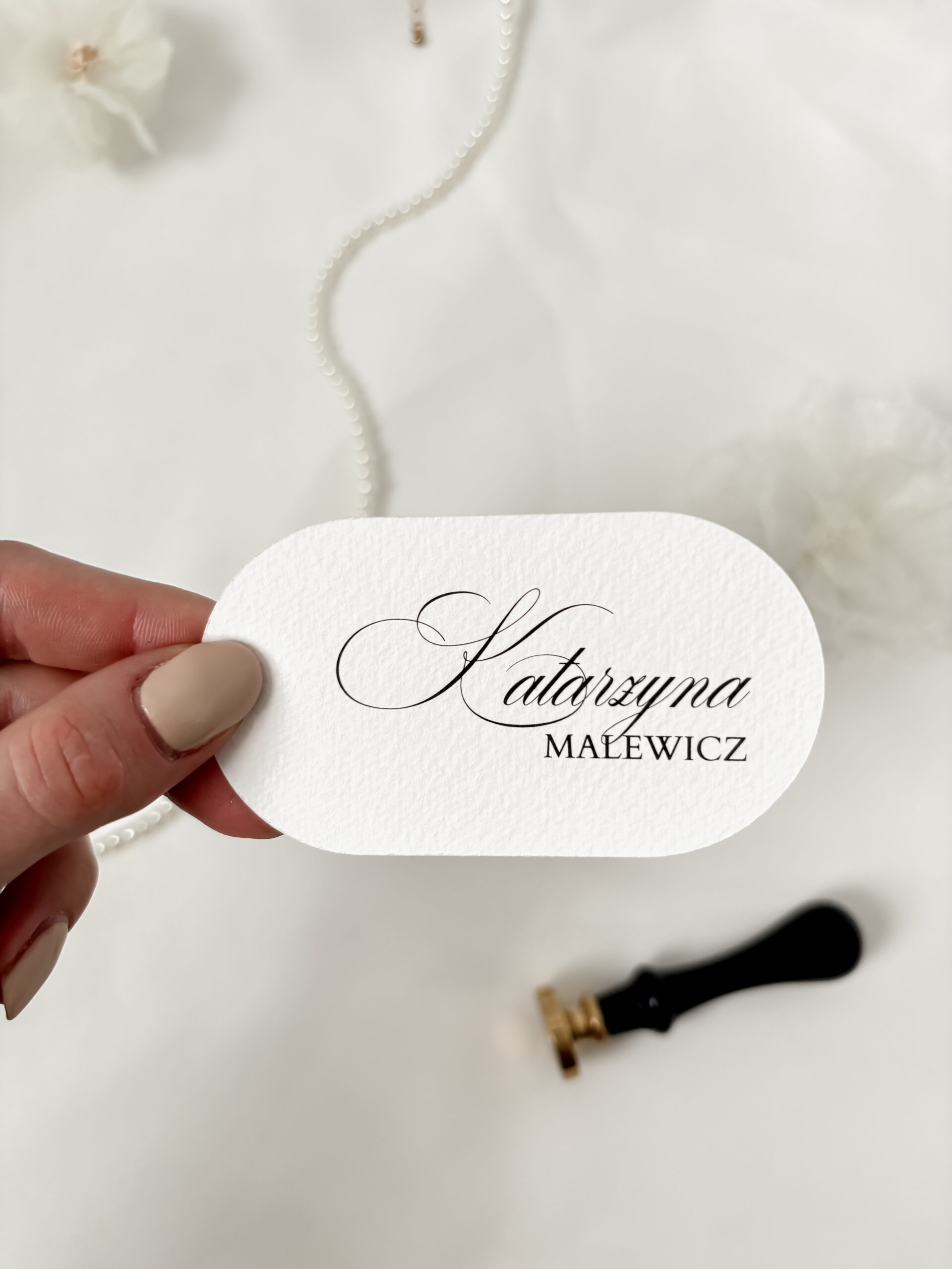 minimalistyczna winietka ślubna