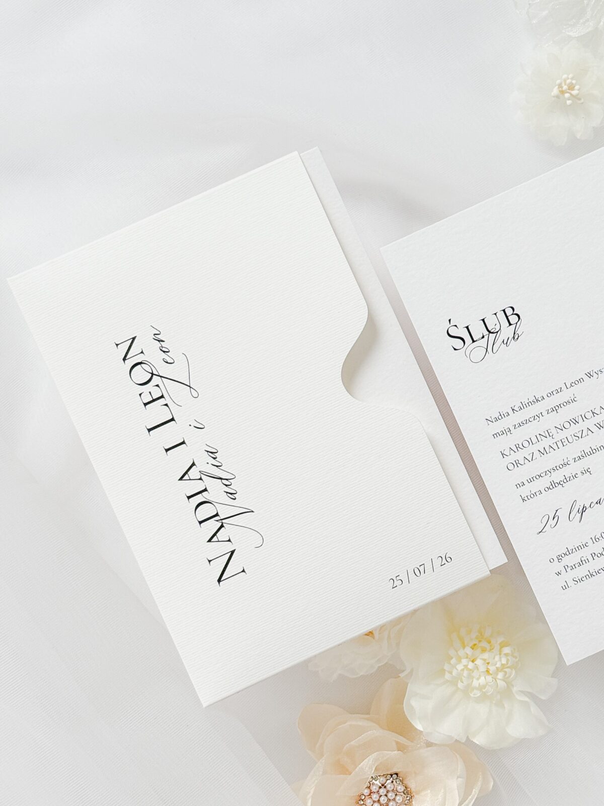 zaproszenie ślubne personalizowany folder