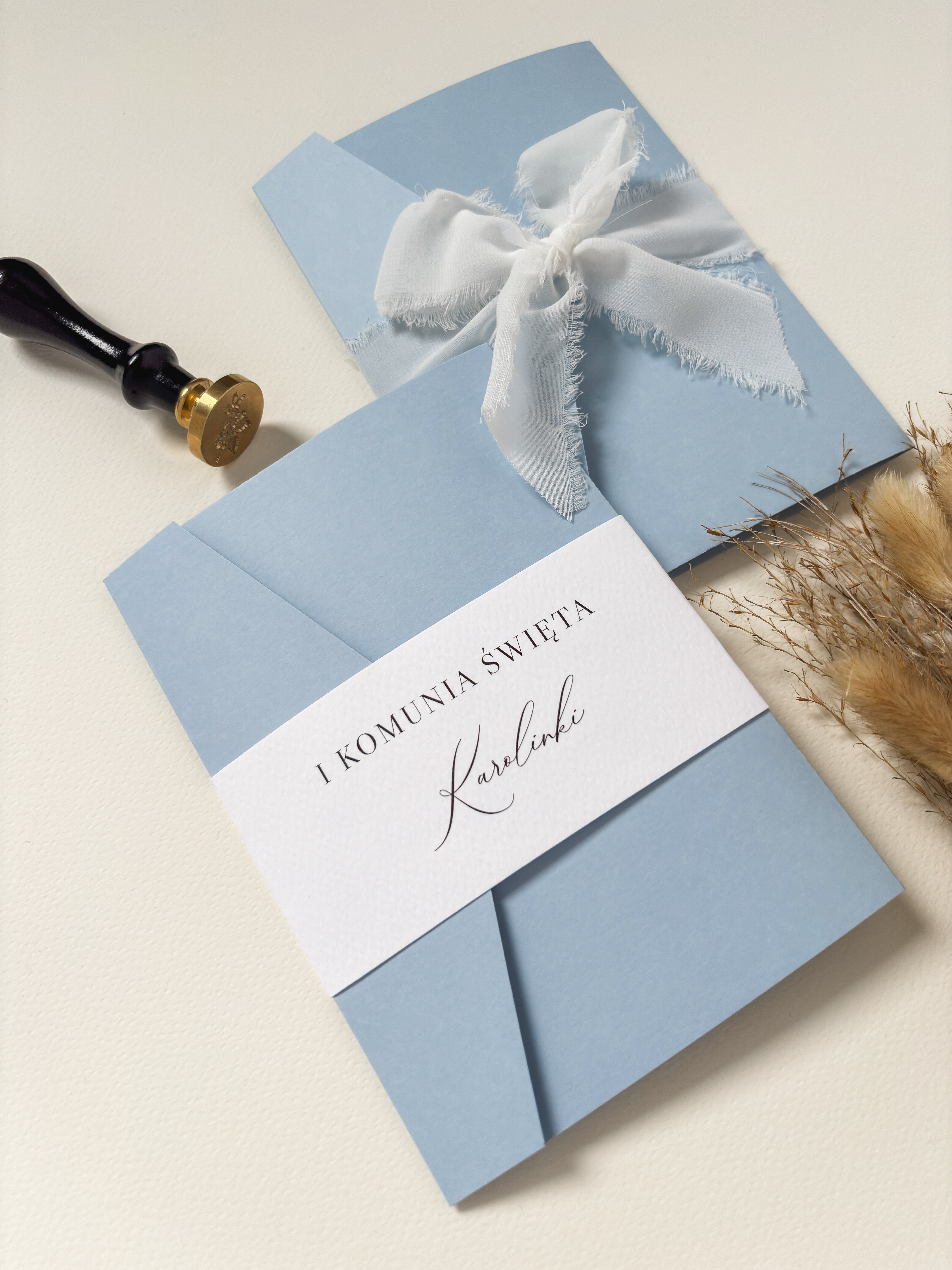 zaproszenie na komunię minimalistyczne