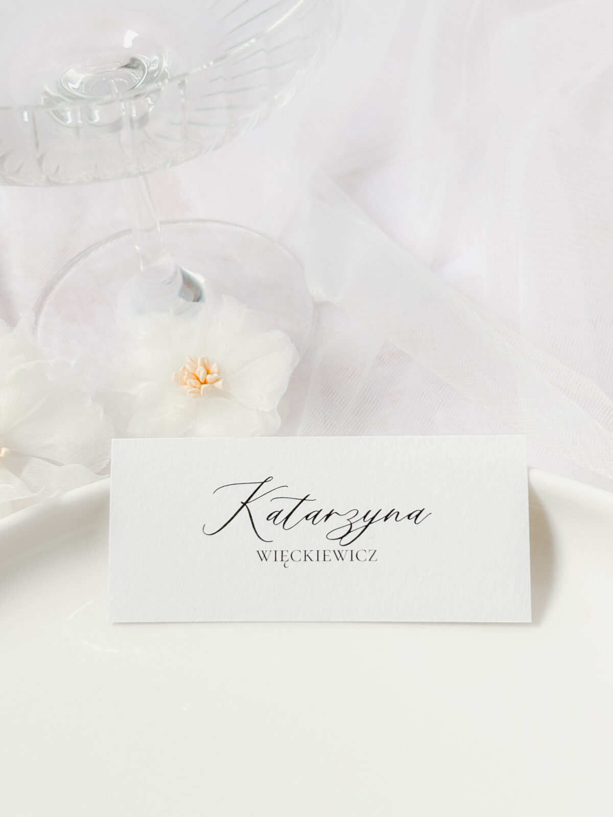 Minimalistyczna winietka leżąca weselna