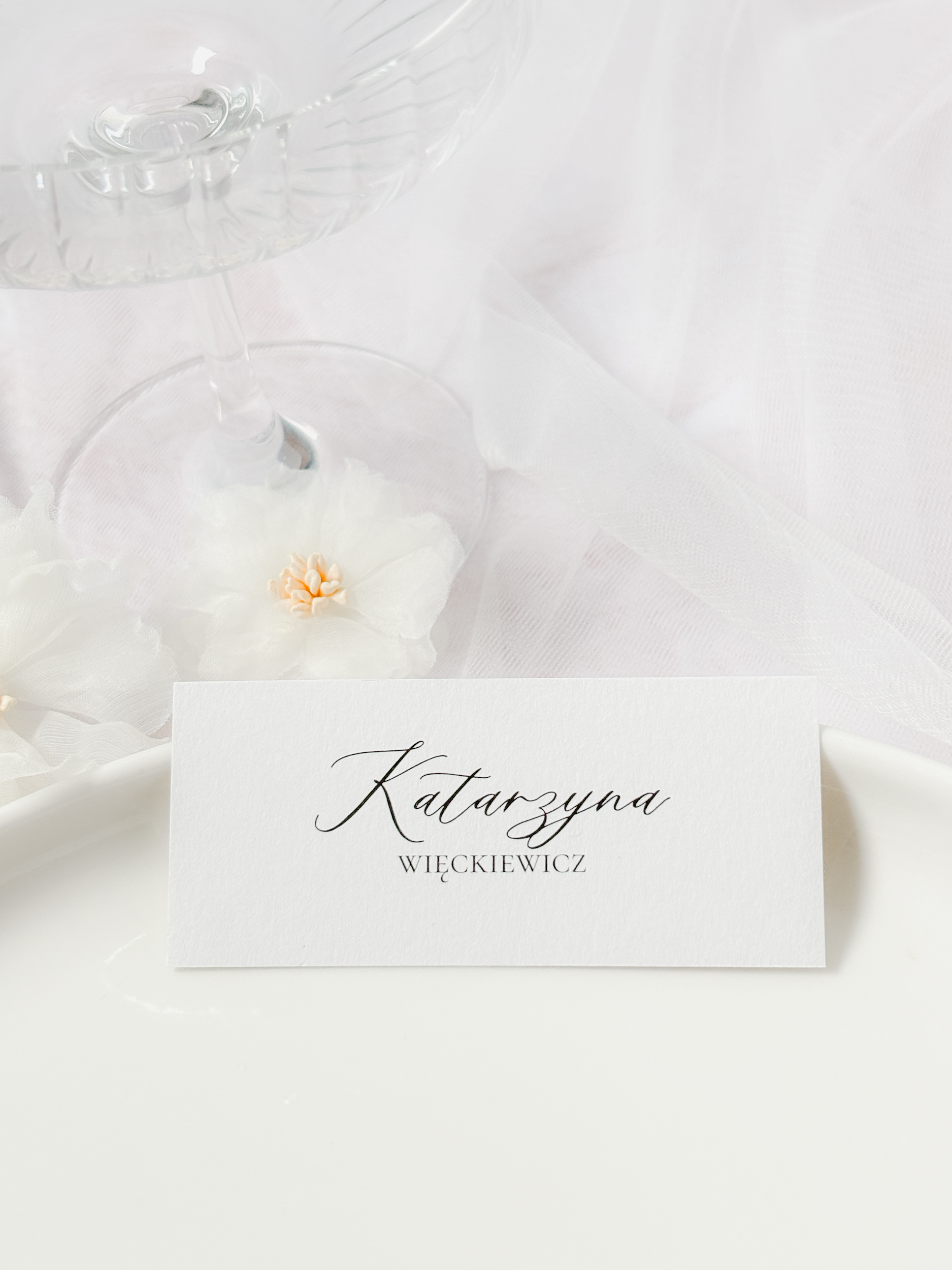 Minimalistyczna winietka leżąca weselna