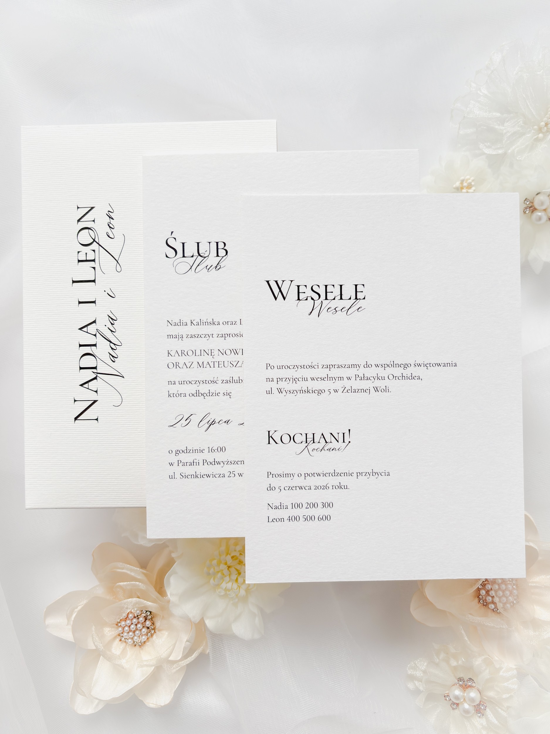 klasyczne zaproszenie ślubne