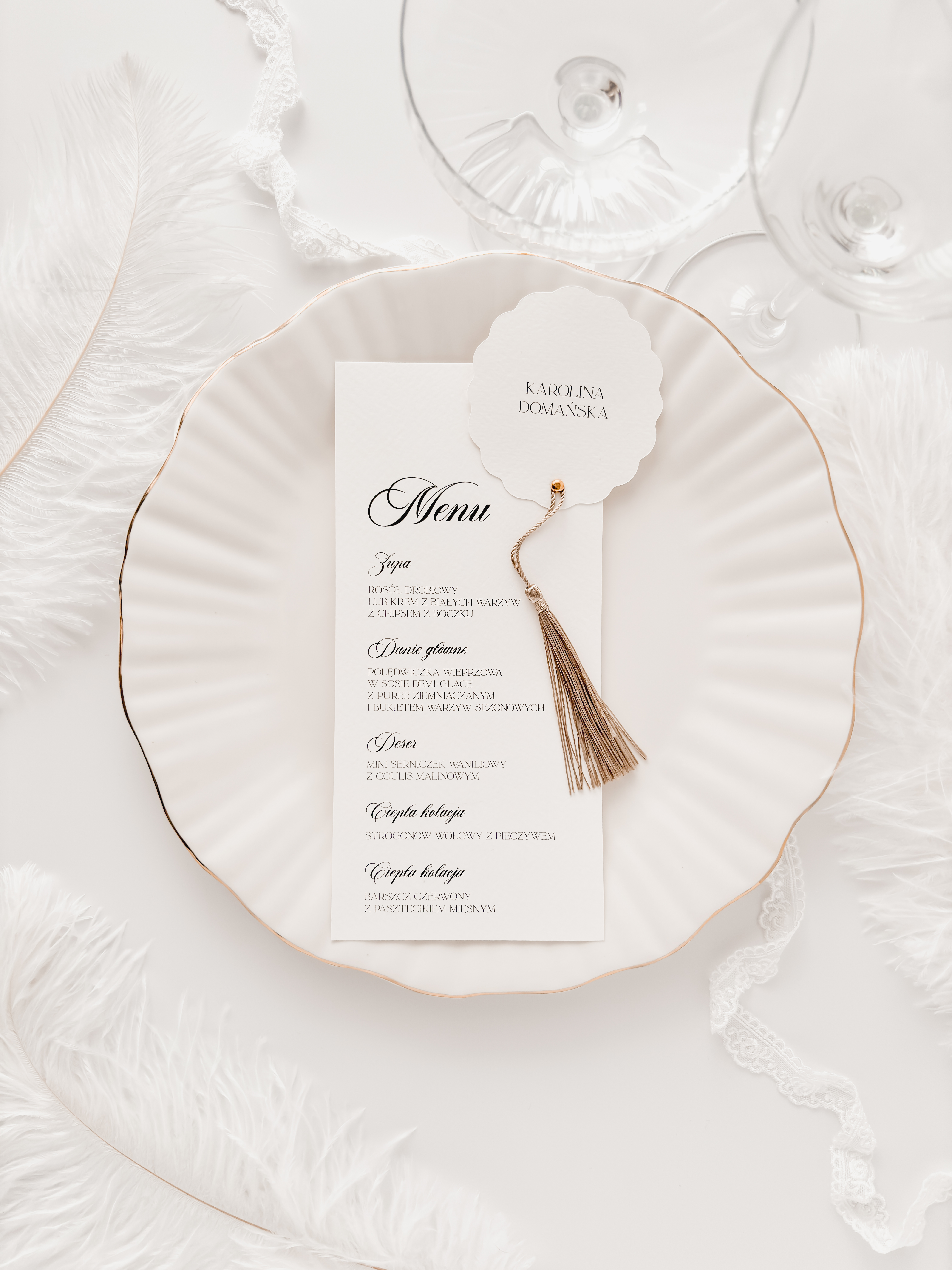 menu z winietką i chwostem