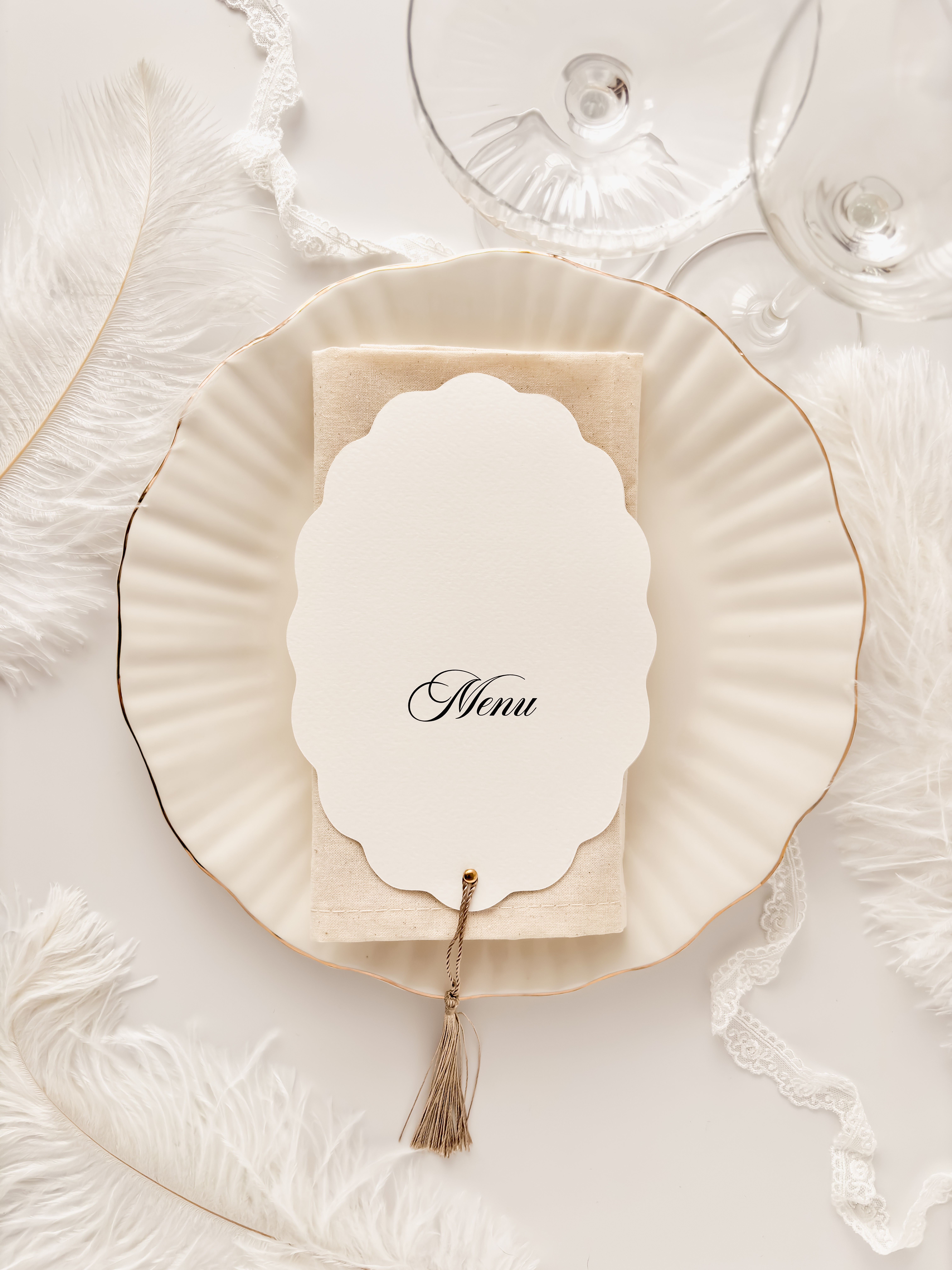 dekoracyjne menu z chwostem