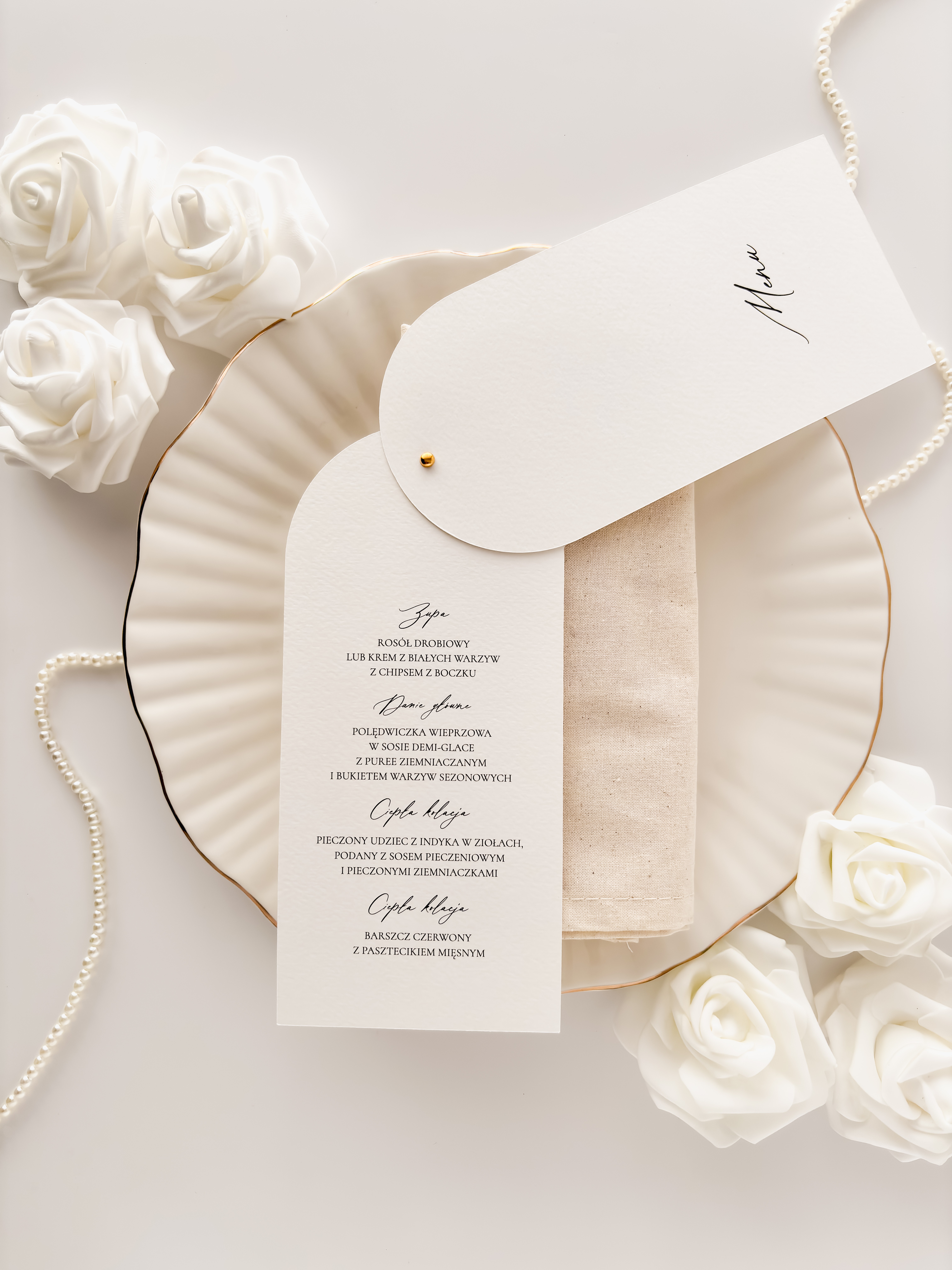 menu weselne na talerz