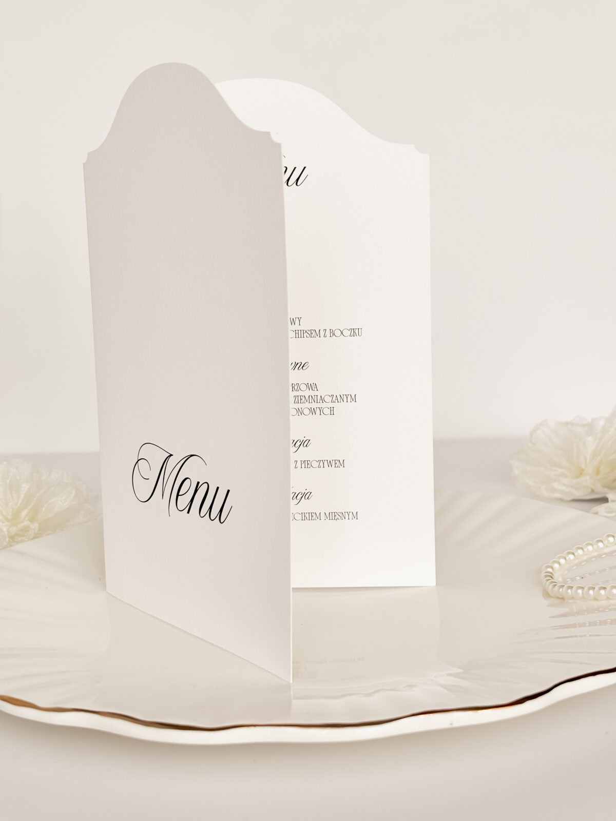 menu stojące w eleganckiej formie