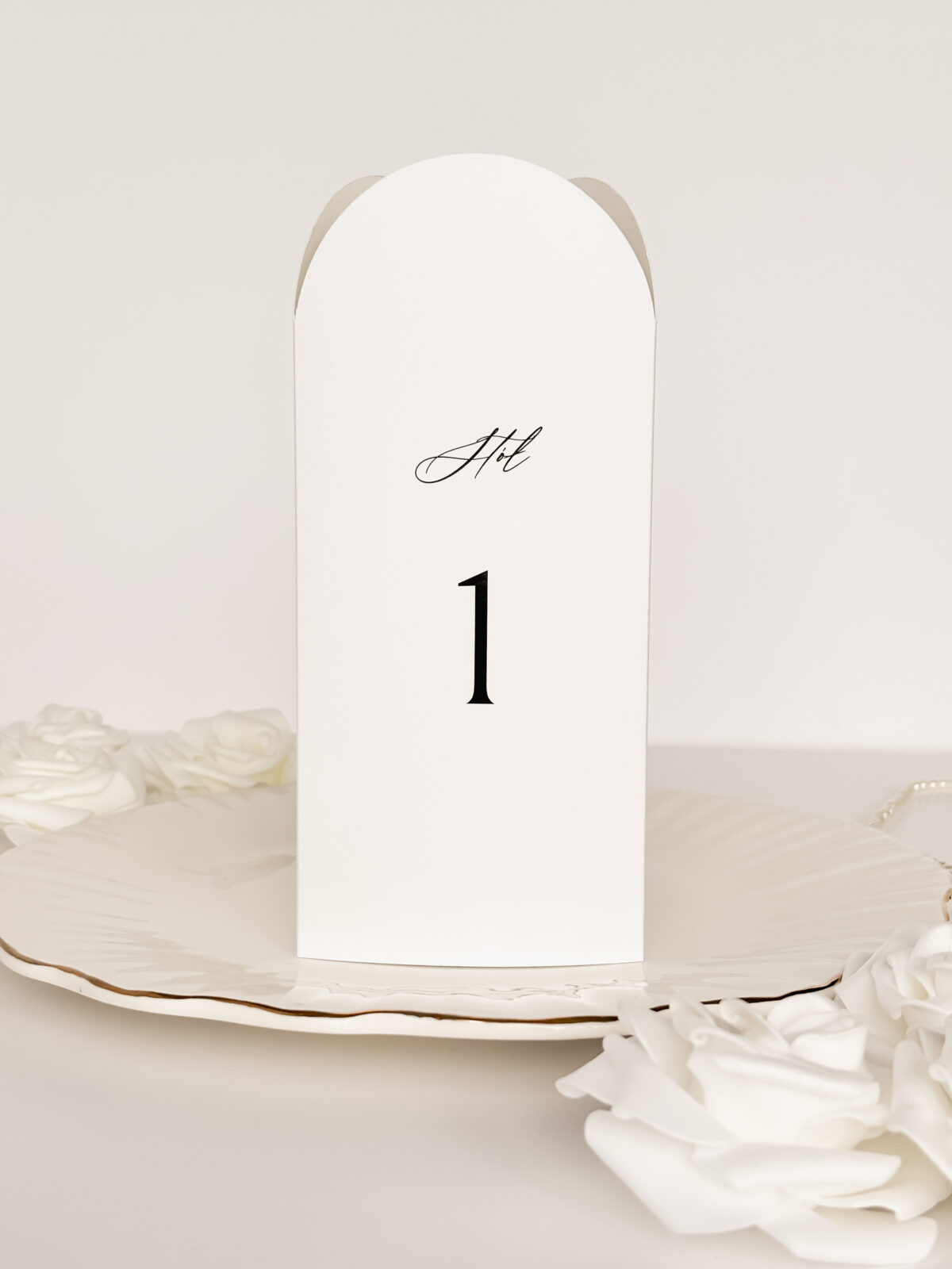 menu z numerem stołu