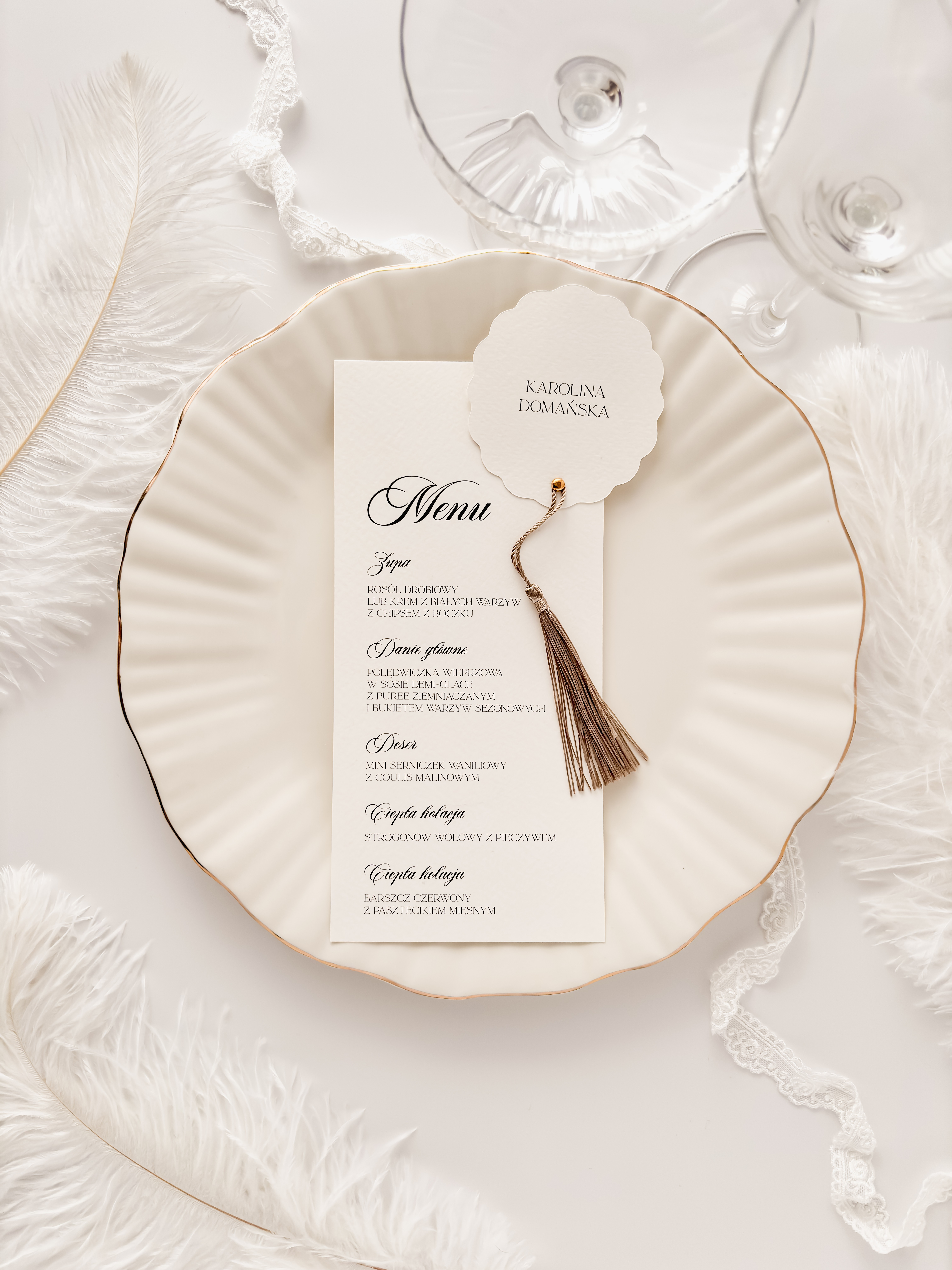 menu z winietką i chwostem