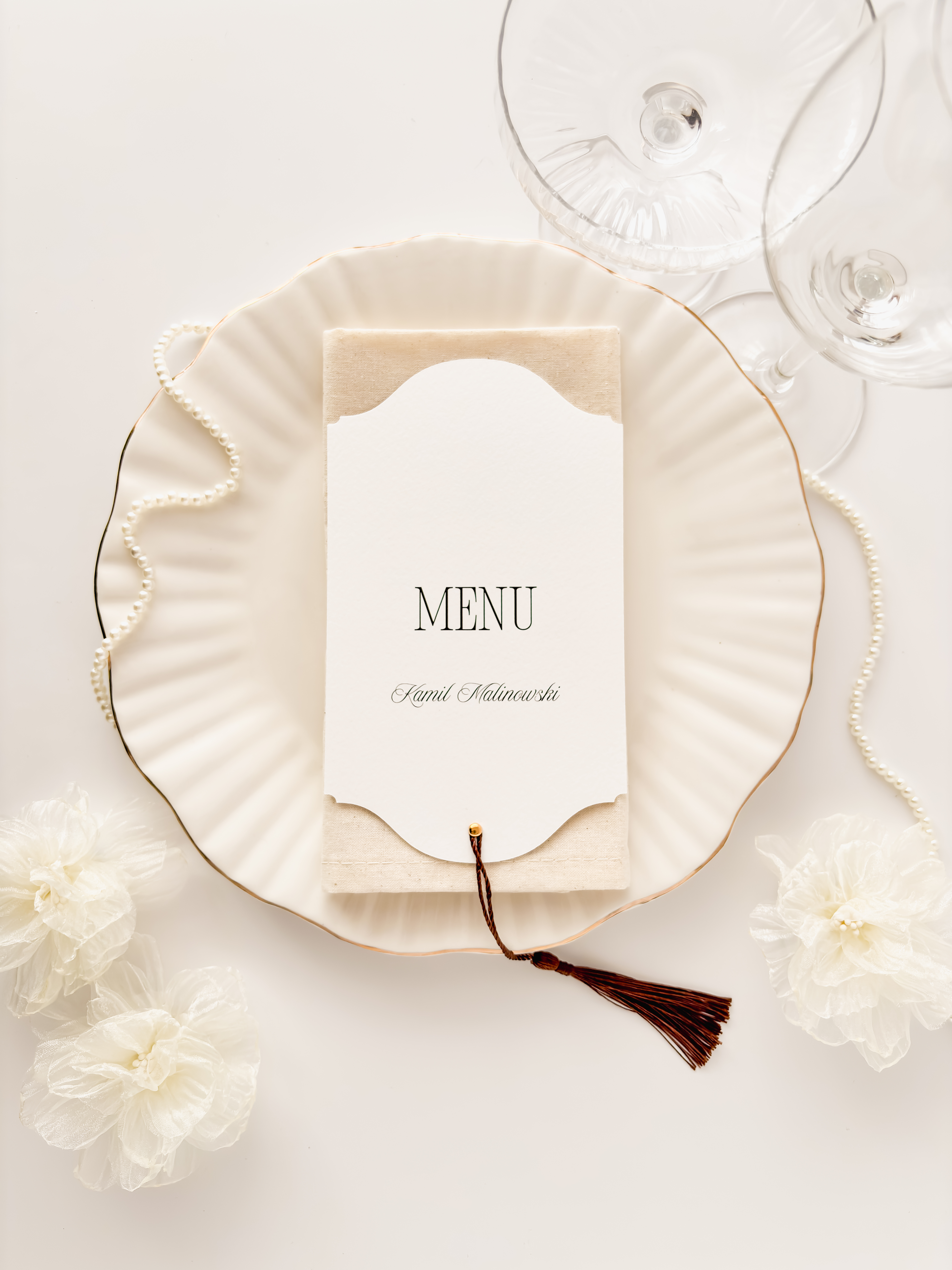 menu z winietką i z chwostem