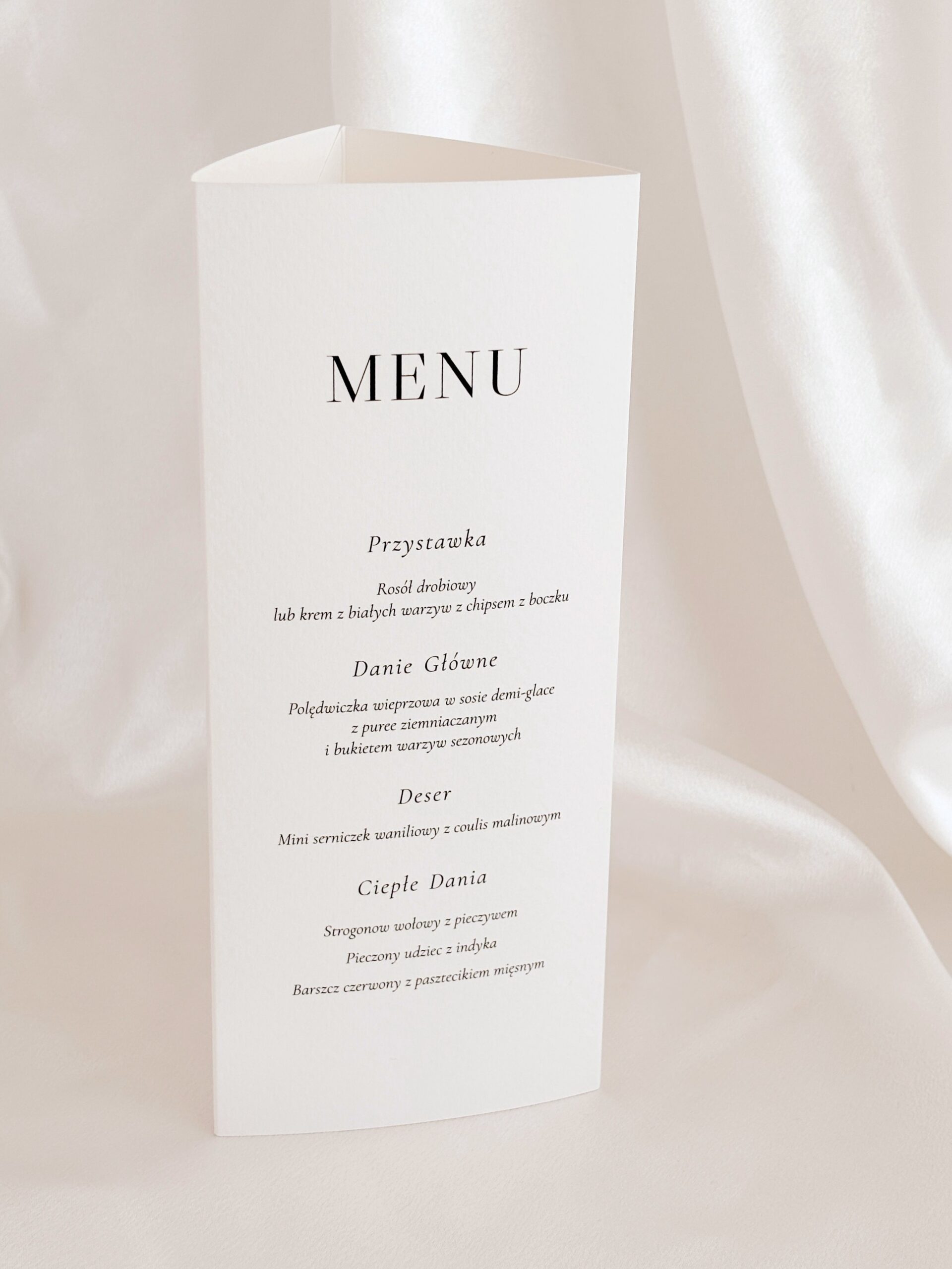 menu trójstronne